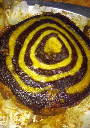A picture of banana twist cake.