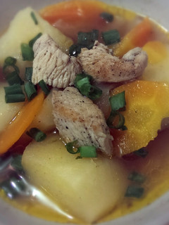 A picture of Chicken and potato stew.