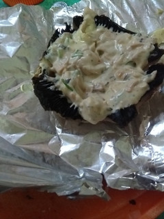 Una foto de Portobello rellenos sin horno