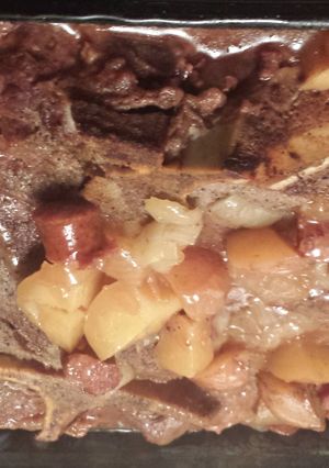 A picture of Pot roast with sausage..