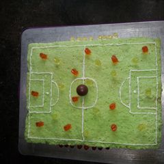 A picture of Soccer cake.