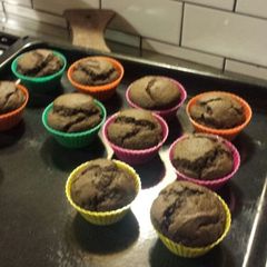 A picture of Chocolate Veggie Muffins.