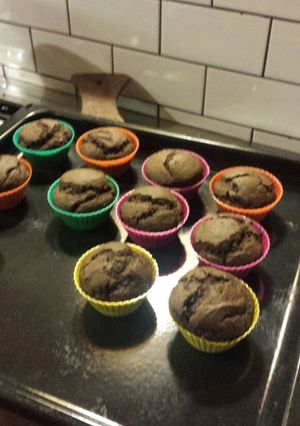 A picture of Chocolate Veggie Muffins.