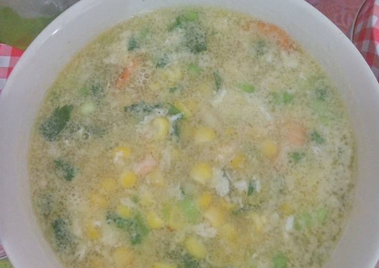 Sup jagung mix udang