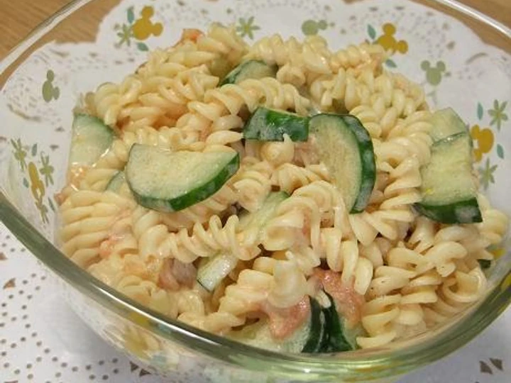 Easy Steps to Make Recipe Macaroni Salad With Tomato Cream Sauce that is Can Pamper Your Tongue, So Delicious}