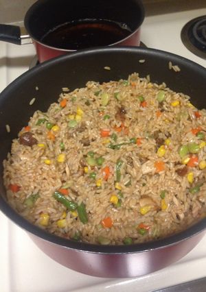 A picture of Mixed Stir Fry Rice.