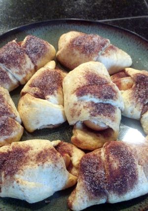 A picture of mini Apple pies.