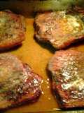 steak from the oven and gravy