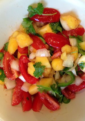 A picture of Fiery mango salsa!!.
