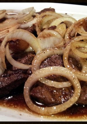 A picture of AMIEs BEEF STEAK (BISTEK TAGALOG).