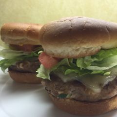 A picture of Blue Cheese & Zucchini Turkey Burger Sliders.
