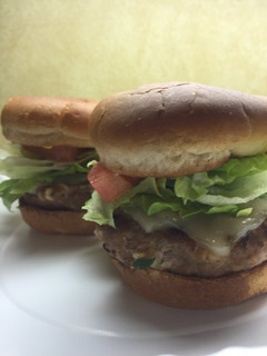 A picture of Blue Cheese & Zucchini Turkey Burger Sliders.