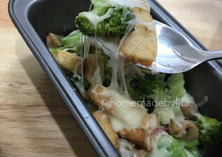 Resep Brokoli tahu jamur mozzarela #homemadebylita, Bikin Ngiler