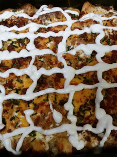 A picture of Loaded baked potato & chicken casserole.