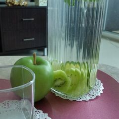 A picture of K.L.M infused water.