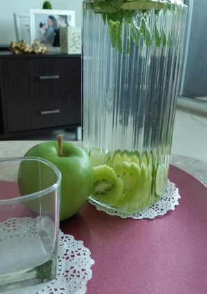 A picture of K.L.M infused water.