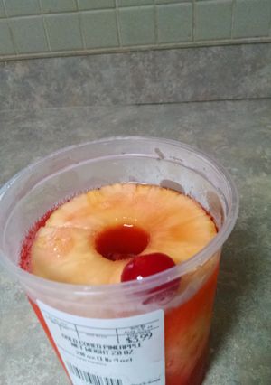 A picture of Pineapple Upside Down Cake rings.