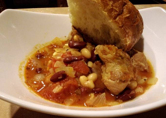 Italian style pork and beans