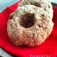 A picture of Baked Rice Flour and Okara Donuts with Brown Sugar & Kinako.