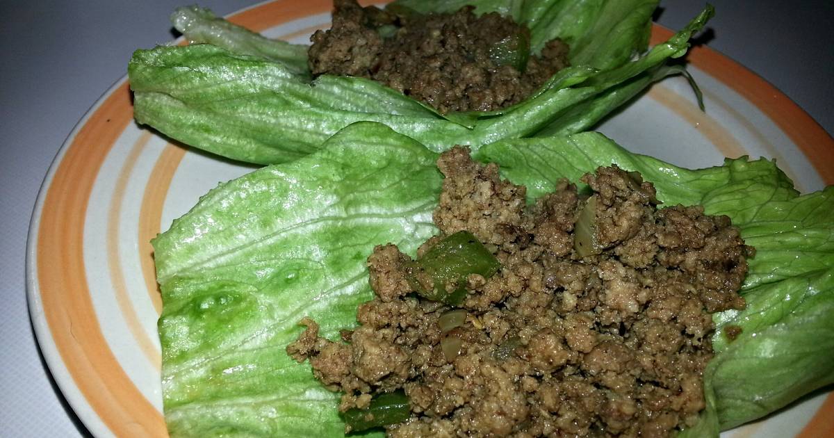 Spicy Beef Curry lettuce wraps Recipe by liz.larson.58 Cookpad