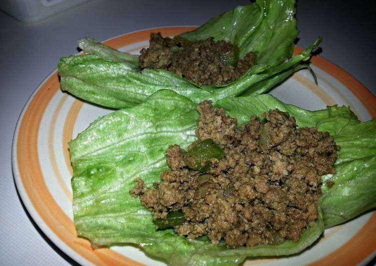 Simple Way to Make Ultimate Spicy Beef Curry lettuce wraps