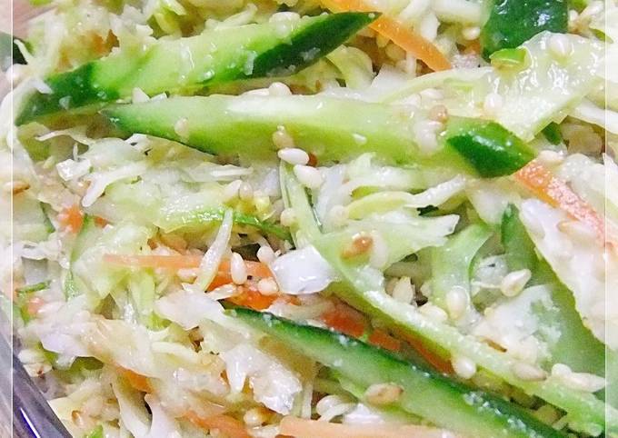 Ultra-Simple Oil-free Cabbage-Vinegar Salad
