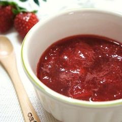 A picture of Microwaved Strawberry Sauce - When You Just Need a Little in a Hurry.