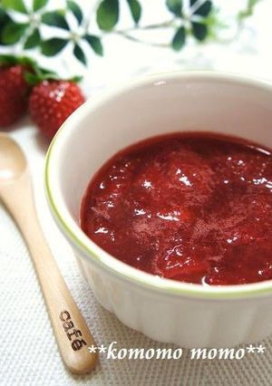A picture of Microwaved Strawberry Sauce - When You Just Need a Little in a Hurry.
