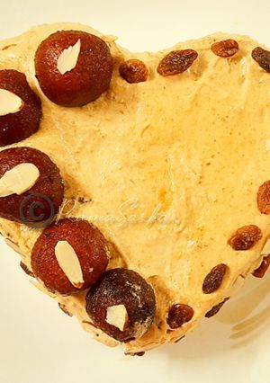 A picture of Gulab Jamun Cake.