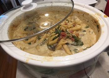 Easiest Way to Make Delicious Crockpot All in One Meals  Spinach Turkey Sausage Pasta Soup