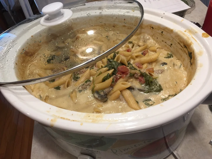 Easy Ways Make|Recipe} Crockpot All in One Meals - Spinach Turkey Sausage Pasta Soup, So Delicious