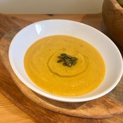 A picture of Roast Butternut Squash and Lentil Soup.