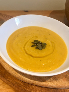 A picture of Roast Butternut Squash and Lentil Soup.