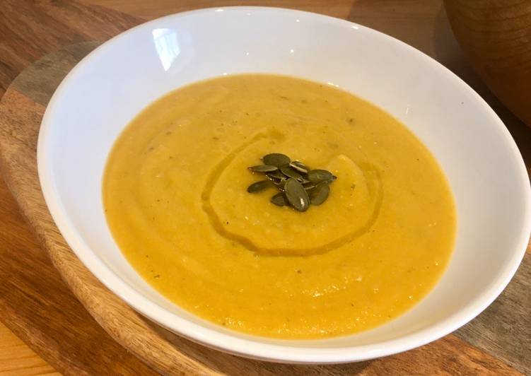 Simple Way to Prepare Homemade Roast Butternut Squash and Lentil Soup