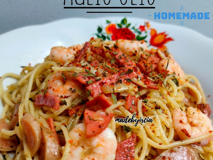 Resep Spaghetti Aglio Olio Udang (madebyircia) Anti Gagal