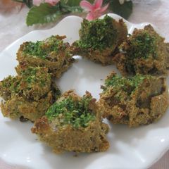 A picture of Macrobiotic Baked Rice Bran & Natto Dumplings.
