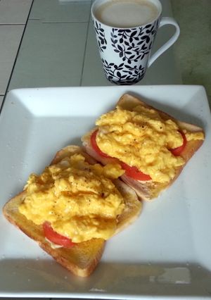 A picture of Soft Scrambled Eggs - Cafe quality.