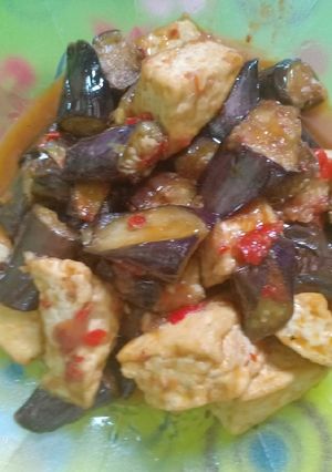 Foto resep Balado terong ungu dan tahu sutra