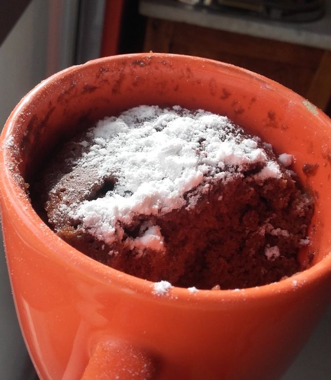 Una foto de Torta en taza sin huevo en 1 minuto
