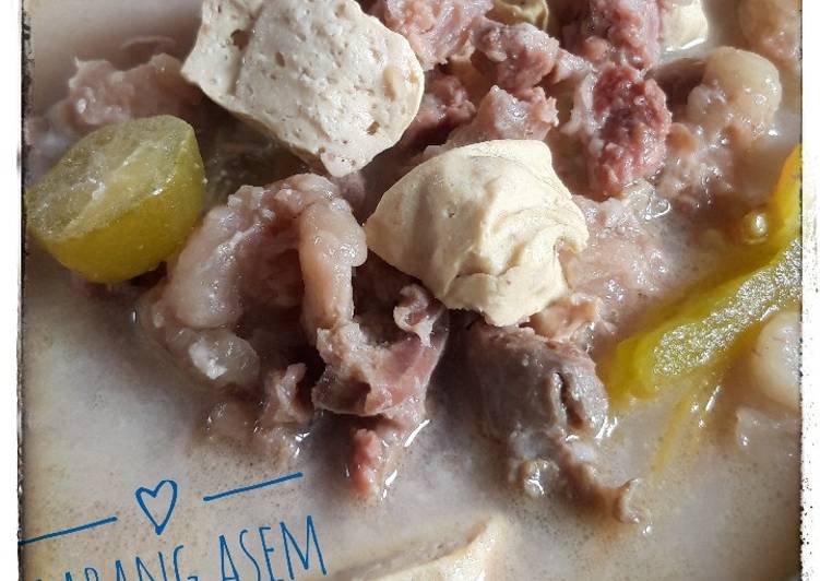 Resep Garang Asem Daging Feat Tahu Tanpa Daun Yang Gurih