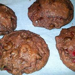 A picture of Chocolate Cherry Chip Cookies.