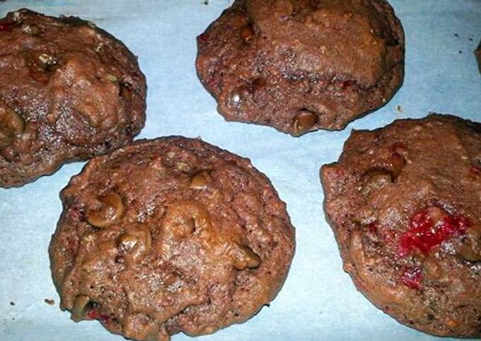 Chocolate Cherry Chip Cookies