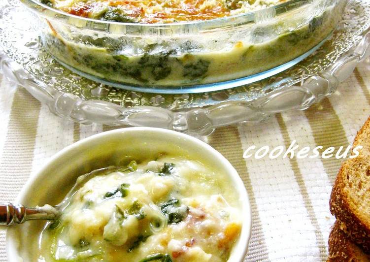 Recipe of Quick Soy Milk Gratin with Oyster and Spinach