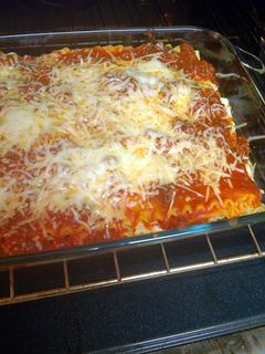 A picture of Lasagna with Meat Sauce.