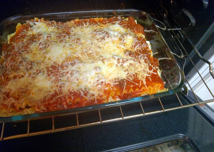 Recipe of Super Quick Homemade Lasagna with Meat Sauce