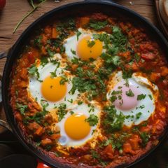 A picture of Savor the Flavors of Shakshuka: A Vibrant and Delicious North African Delight.
