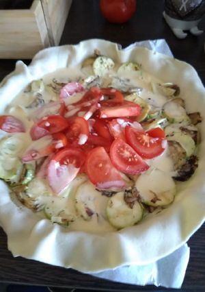 Une photo de Tarte courgettes