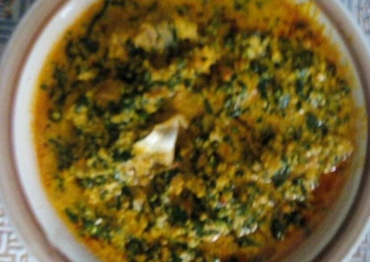 Egusi soup with stock fish and beef