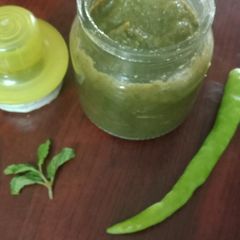 Pudina chutney A picture of Pudina chutney.