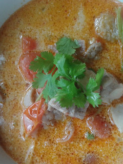 A picture of Tom Yum chicken.